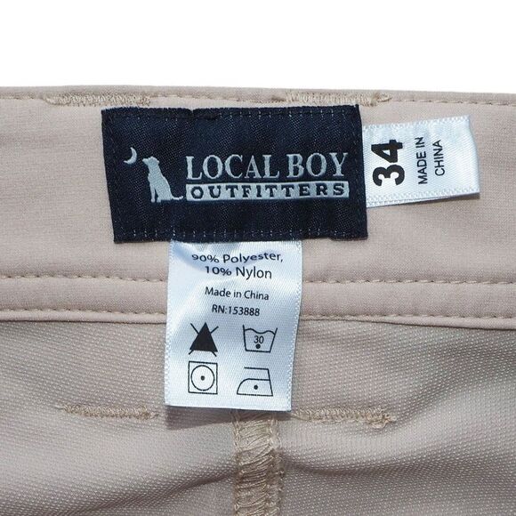 Local Boy Outfitters Commuter Lightweight Pants Khaki L1600009 Men's 34 x 31.5 - Picture 3 of 10